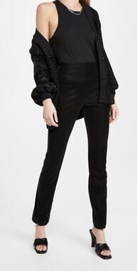 NEW Good American The Croc Exec Faux Leather Straight Leg Pants Size 16